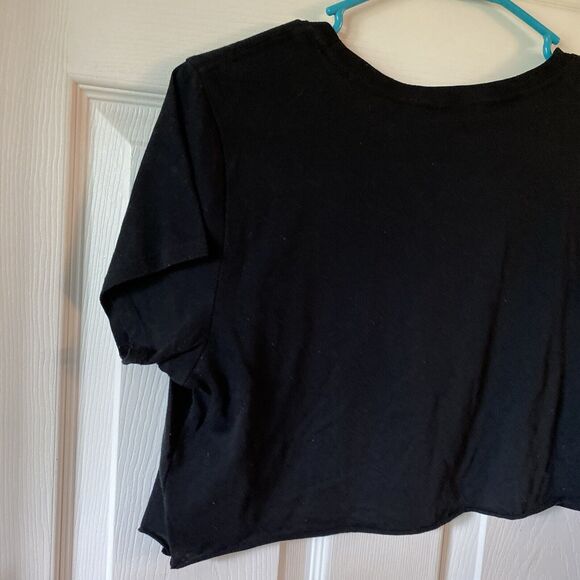 Abercrombie & Fitch Crop Top Women’s Size Small Short Sleeve Checked Graphic - Picture 8 of 10